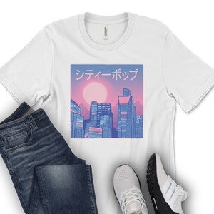 Vintage Shirt - Aesthetic Shirt - Vaporwave Shirt - Japanese Fashion - Streetwear Shirt - City Glow T-Shirt