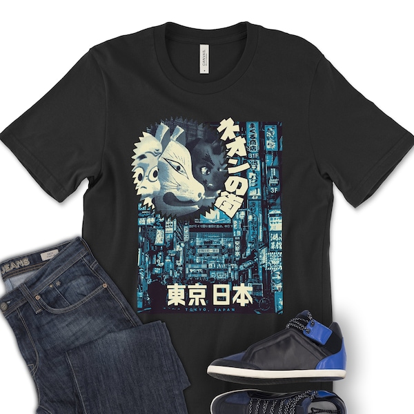 Vintage Shirt - Aesthetic Shirt - Japanese Fashion - Streetwear Shirt - Tokyo Japan T-Shirt
