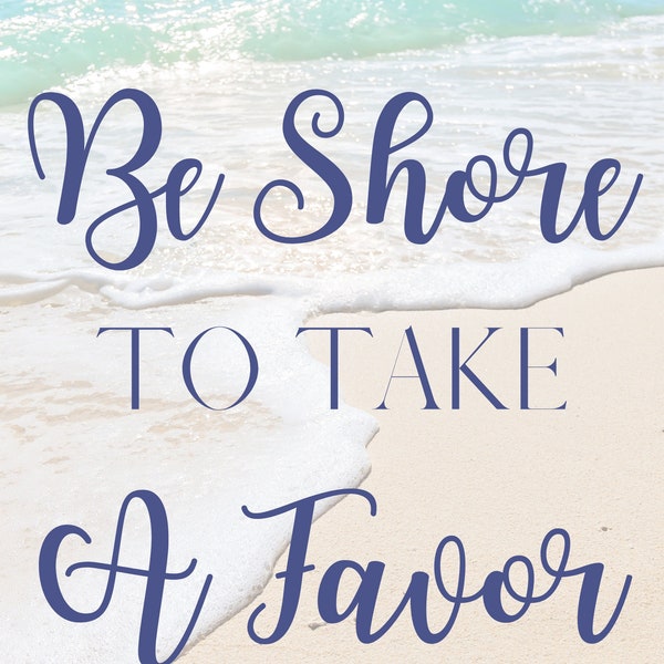 Be Shore to Take a Favor Beachy Sign
