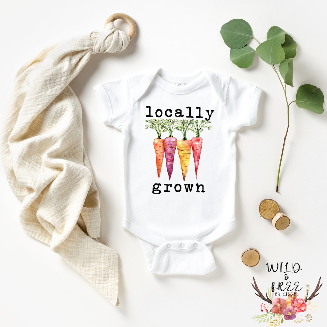 Carrot Onesie Locally Grown Carrot Bodysuit Cute Carrot Etsy