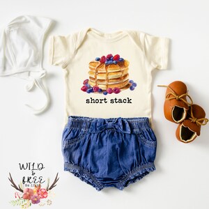 Pancake Onesie, Short Stack Pancake Bodysuit, Food Baby Onesie, Funny ...