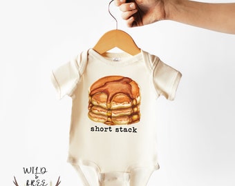 Short Stack Pancake Bodysuit, Pancake Onesie, Cute Foodie Baby Onesie, Funny Baby Gift, Short Stack Pancake Toddler Shirt