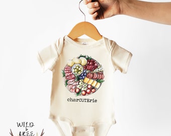 Charcuterie Baby Bodysuit, Funny Chef Baby Onesie, Charcuterie Onesie, Foodie Baby Gift, Toddler Charcuterie Shirt, Natural Color Bodysuit