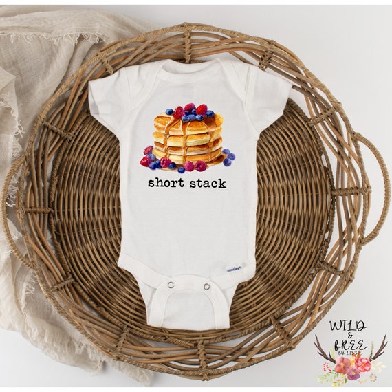 Short Stack Pancake Onesie Pancake Baby Bodysuit Food Etsy España