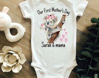 Our First Mother's Day Onesie, Happy Mother's Day Onesie, Custom Mother's Day Onesie, Mother's Day Gift to Mom