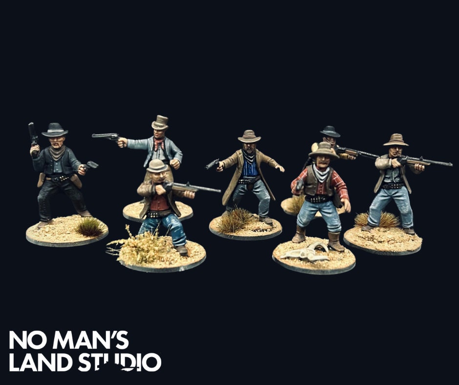 Wild West, Pre Painted Miniatures, Dead Mans Hand, What A Cowboy, 28mm, Gunslinger Miniature Painted, Pro Paint Miniature, COMMISSION