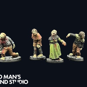 D&D, Zombies, Walking Dead - Fantasy Miniatures, Pro Painted, Dungeons and Dragons Pathfinder DD, Zombie Undead Hand Painted Minis