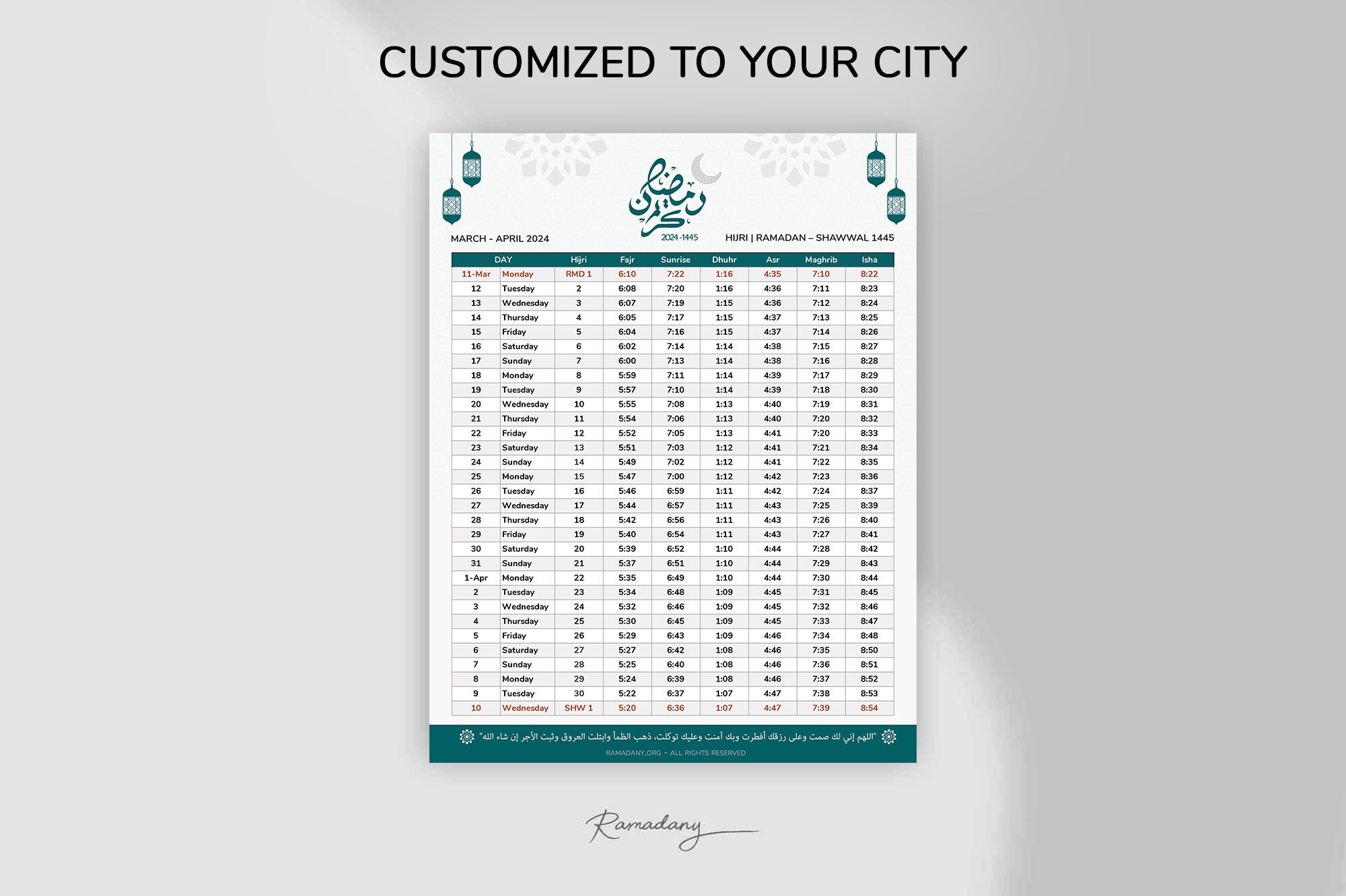 Ramadan Calendar - Etsy