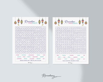 Ramadan Word Search | Uppercase and Lowercase | Kids Edition | Printable | Ramadan Activity Sheet