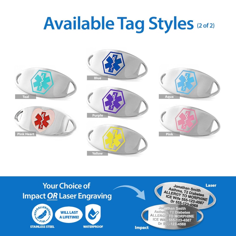 Engraved 5mm Curb Link Medical Alert ID Bracelet by MedicEngraved® – Stainless Steel image 5