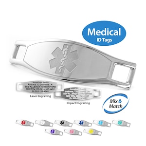 Engraved Replacement Mix & Match Medical Alert ID Tag by MedicEngraved® – Stainless Steel
