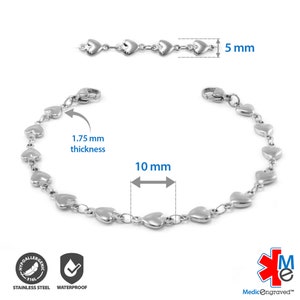 a medical id bracelet with a medical charm
