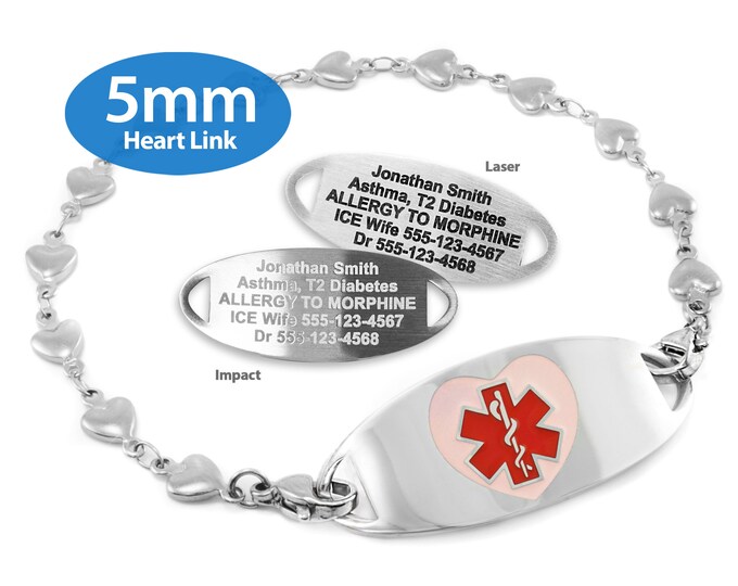 Medical ID Alert Pendant Or Bracelet – 12 Types: Diabetes, Epilepsy, Pacemaker & More