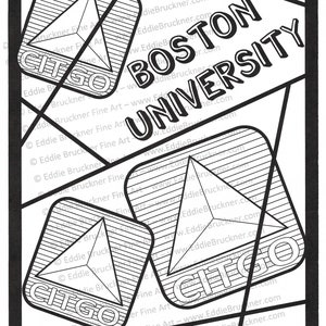 Boston Coloring Book! Printable Instant Download of 20 Fun Coloring ...