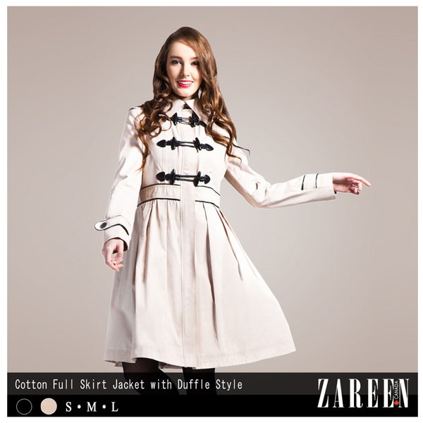 Cotton Trench with Full Skirt