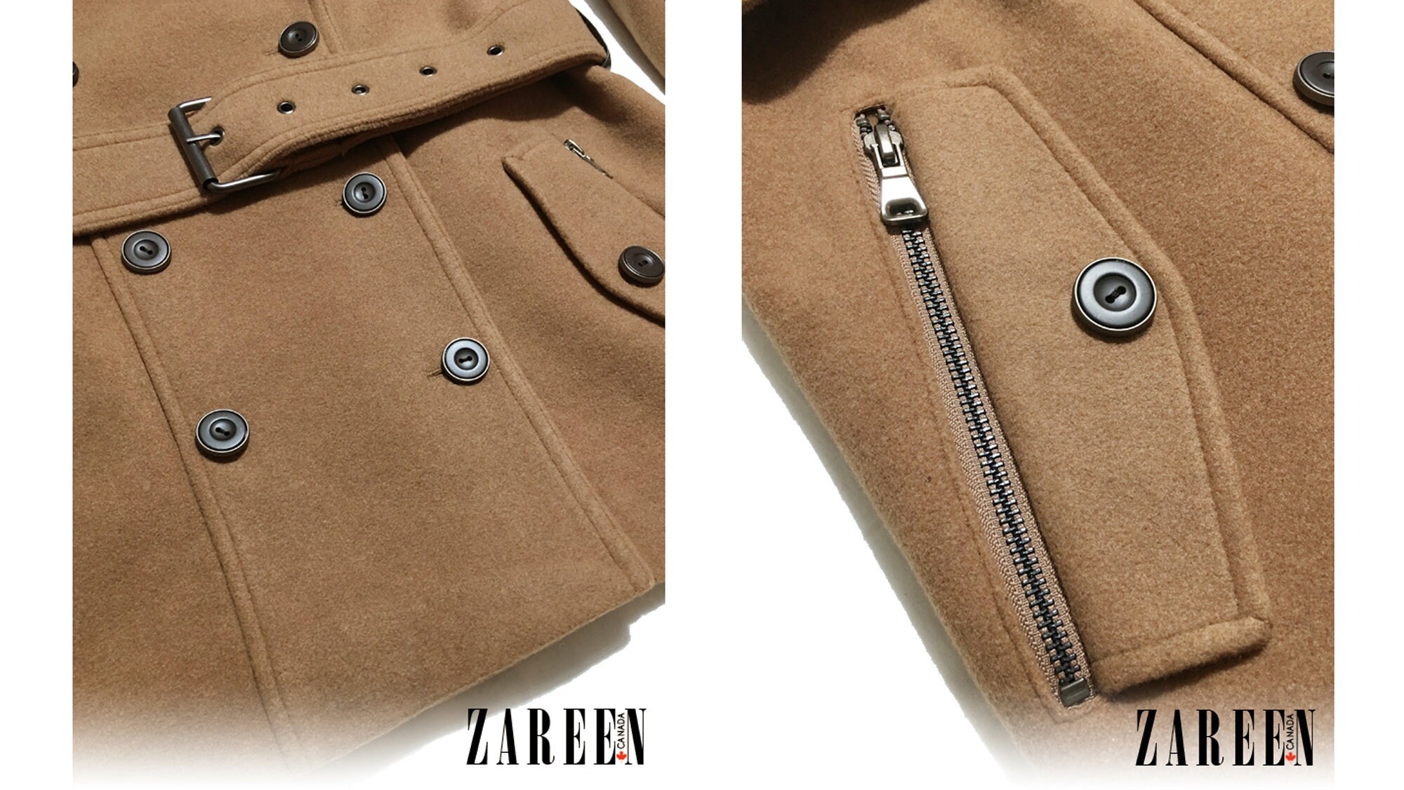 MUSINSA | LENINA CAEL handmade wool buckle short coat_OATMEAL