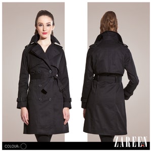 Cotton Trench Jacket with Belt