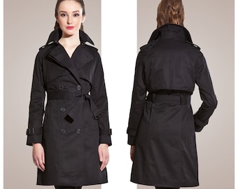 Gabardina de algodón con cinturón