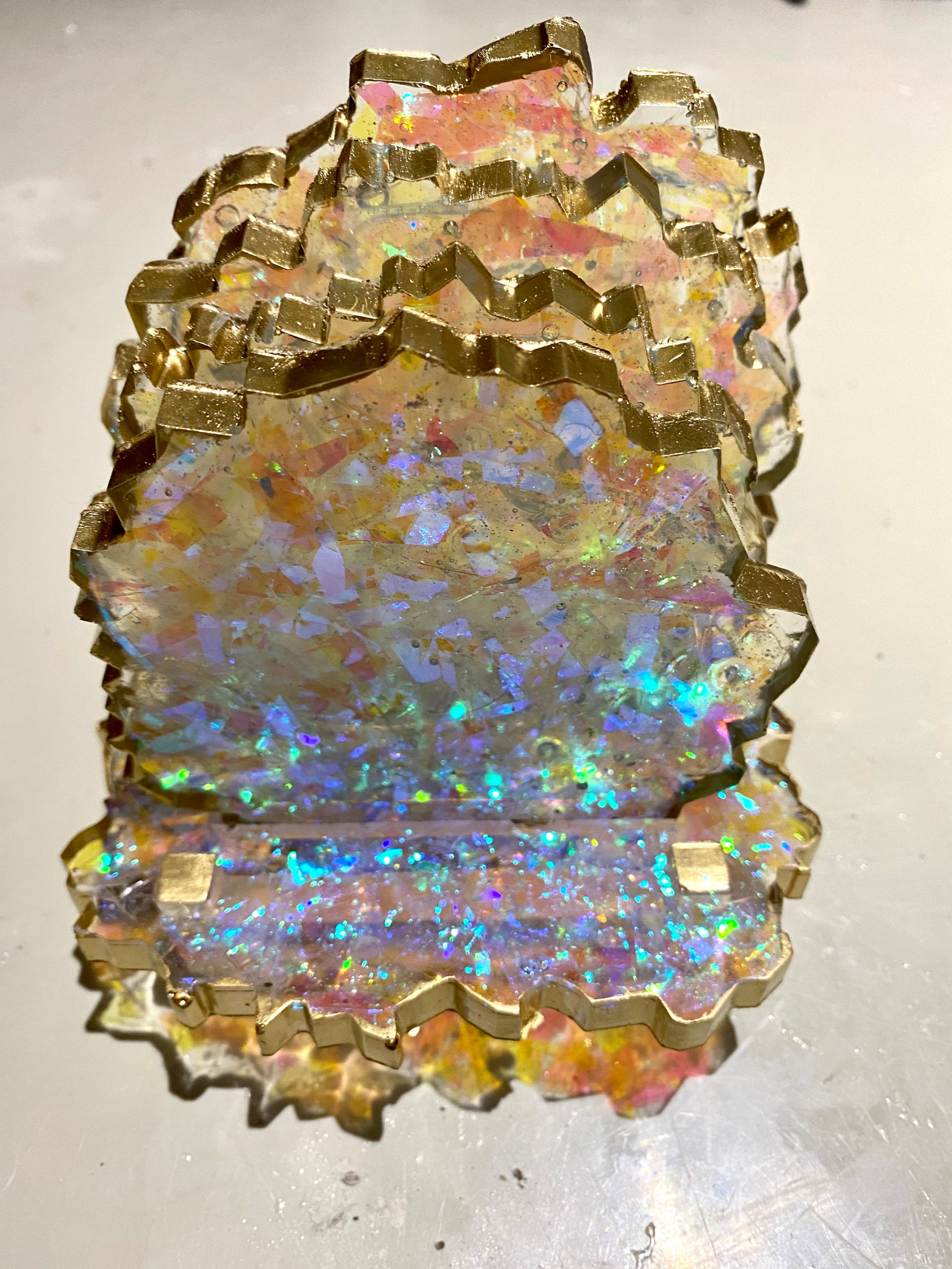 Handmade Resin coaster and holder set Etsy