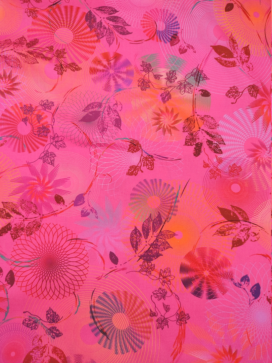 Pink Patterned Fabric, Design by Robert Kaufman - Etsy