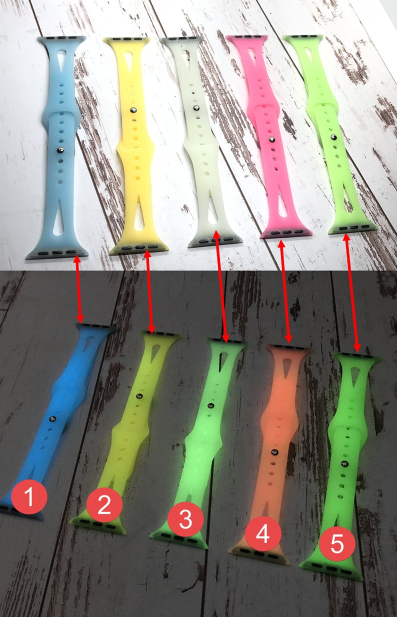 NEW Silicone Green, Pink, Blue and Yellow Strap for Apple Watch band, 38mm 40mm For Women, For Apple watch series 1 2 3 4 5 6 7 8 image 8