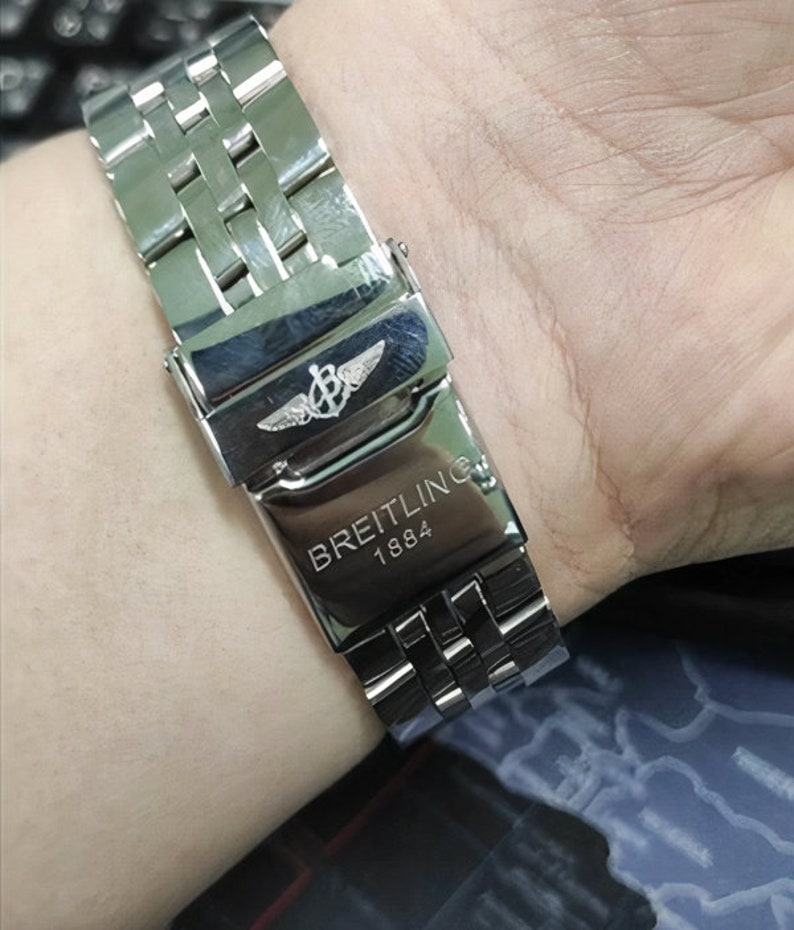 Nouveau bracelet en acier inoxydable de haute qualité 20/22/24 mm pour Breitling Chronomat Crosswind 316L en acier inoxydable bracelet Breitling image 1