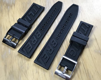 Neues 22mm/24mm Band für Breitling Hochwertiges Ersatzgummiband, Schwarz,Blau,Gelb,Rotes Band für Breitling Uhr mit Schnalle breitl