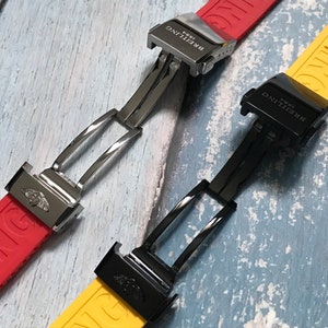 New 20/22/24mm BAND STRAP For Breitling High Quality Silicone Strap,Black,Dark Blue,Red band For Breitling Watch With Buckle With Buckle image 8