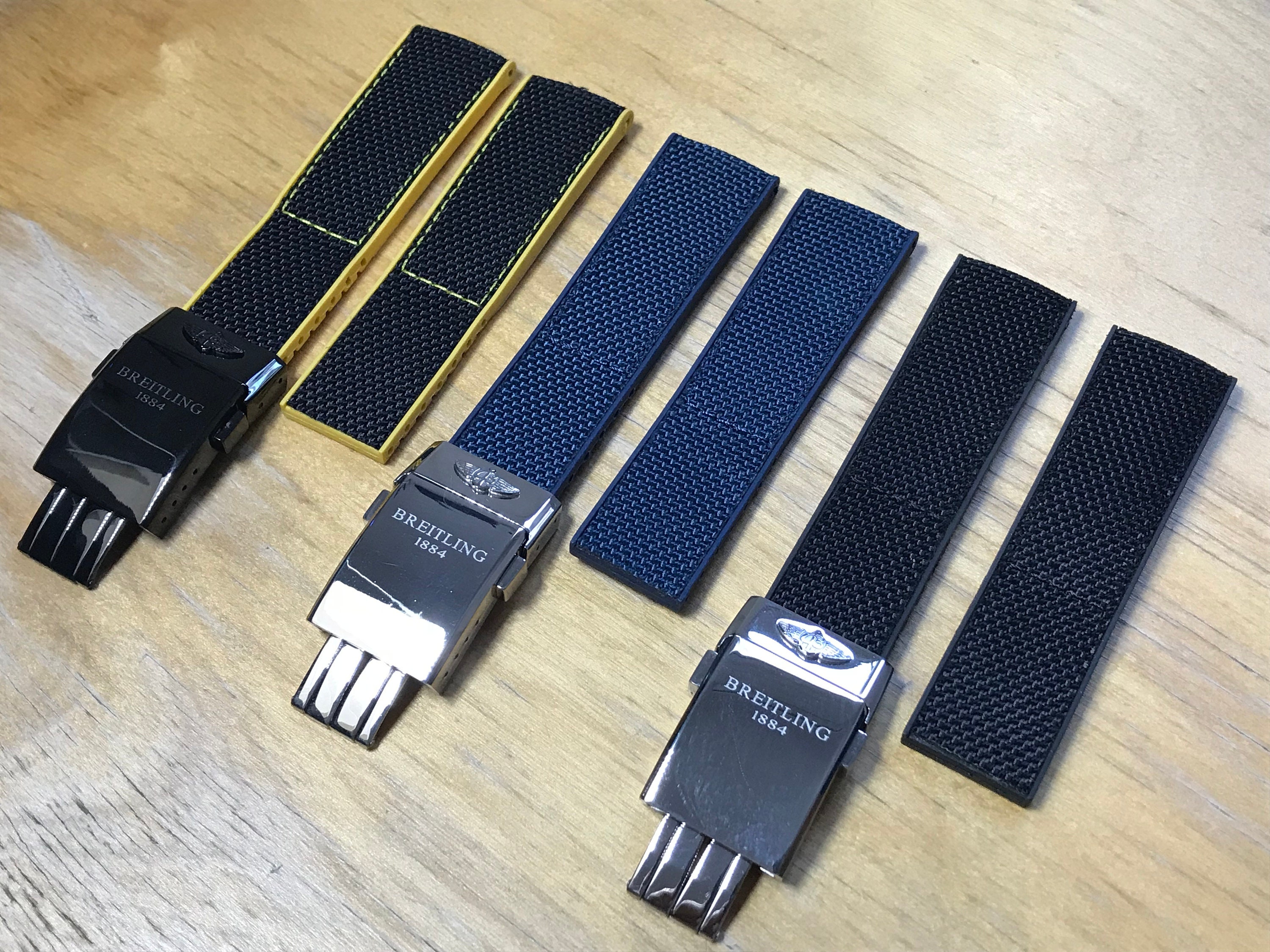 New 22mm BAND STRAP For Breitling High Quality Silicone Nylon Strap,Black,Blue,Yellow band For Breitling Watch With Buckle breitl