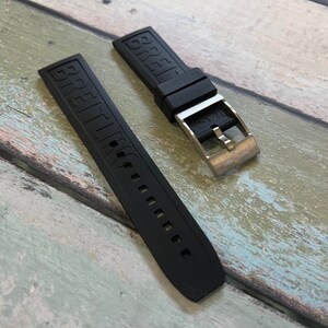 New 20mm/22mm/24mm BAND STRAP For Breitling High Quality Replacement Rubber Silicone Strap,Black band For Breitling Watch With Buckle breitl #1