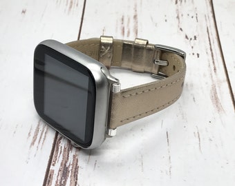 NOUVEAU Bracelet couleur or en cuir véritable pour bracelet Apple Watch, 38/40mm 42/44mm pour femmes, pour Apple watch series 1 2 3 4 5 6 7 8