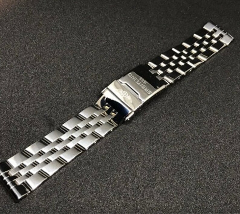 Nouveau bracelet en acier inoxydable de haute qualité 20/22/24 mm pour Breitling Chronomat Crosswind 316L en acier inoxydable bracelet Breitling image 3