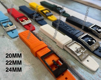 Neu 20mm / 22mm / 24mm BAND STRAP für Breitling-Qualitäts-Ersatz-Gummi-Silikon-Bügel, schwarzes Band für Breitling-Uhr mit Schnalle breitl