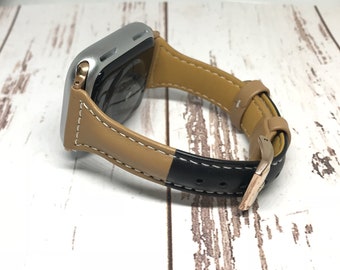 NOUVEAU Brown Black Genuine Leather Apple Watch band, 38mm 40mm 42mm 44mm Pour les femmes, Pour les bandes Apple Watch série 1 2 3 4 5 6