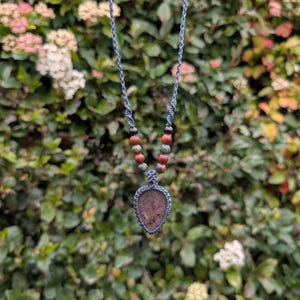 Red Moss Agate & Dragon Bloodstone Necklace