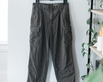 Vintage Timberland Land Rover Gear Cargo Pants Brown 33x30 Y2K Utility Cotton