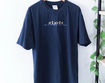 Y2K Rock and Roll Hall of Fame Member T-Shirt Navy Blue XL Gildan Heavy Cotton