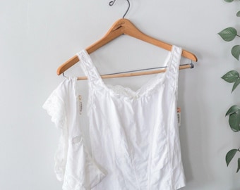 NWT VTG White Lace Camisole & Panty Set Womens M Medium Bridal JCP Delicates
