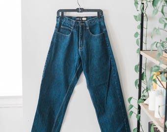 Southpole Vintage Y2K Wide Leg Jeans Dark Wash Baggy Skater Size 30x30 Logo