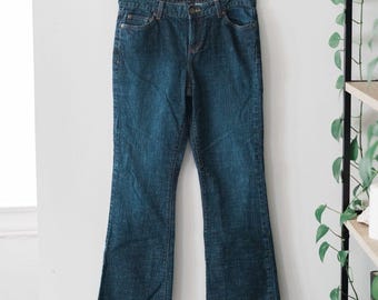 Y2K VTG Calvin Klein Jeans Bootcut Dark Wash Denim Size 10 2000s Low Rise