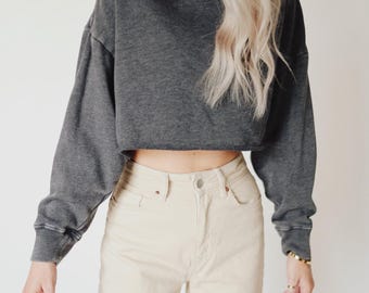 Sudadera corta Urban Outfitters BDG Thrifted gris