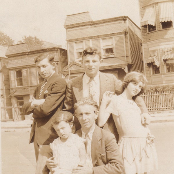 1930's Cuties : Street Tough Snapshot Photo Vintage Cool Gang in the Road Don't Mess With Them.