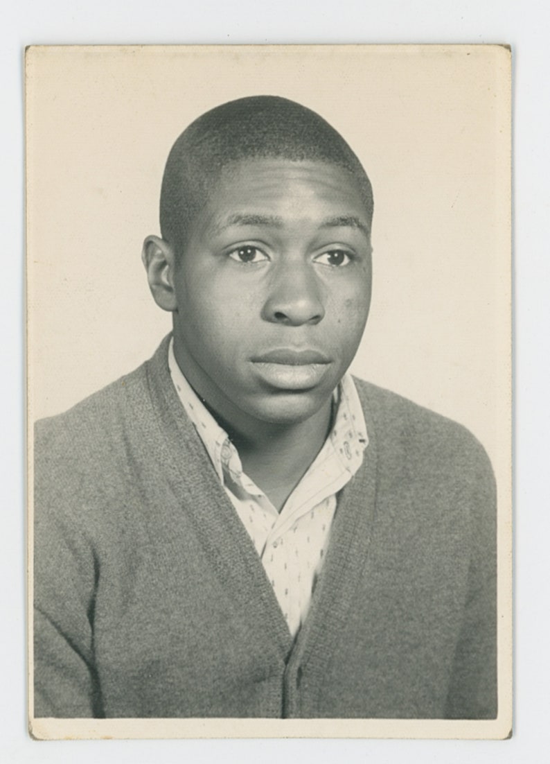 Super Chill 1960's School Photo, Vintage African American Snapshot