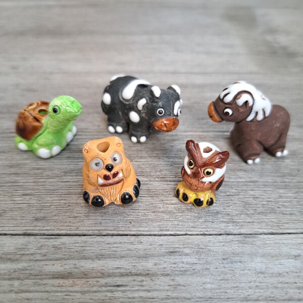 Ceramic Animal Beads Etsy