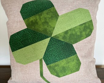 St Patricks Day Clover pillow, clover pillow, leprechaun pillow, st pattys decor, st patricks day decor, handmade, four leaf clover, lucky