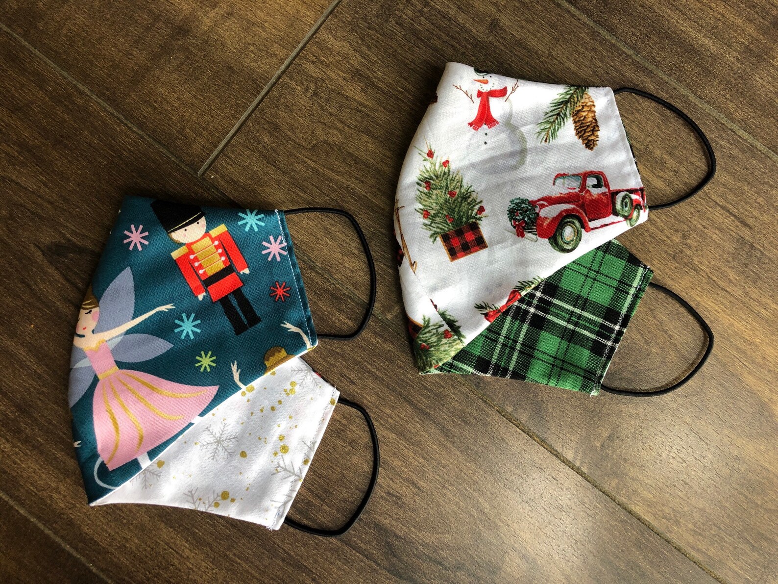 Reversible Christmas Face Mask Holiday Face Mask Reusable Etsy