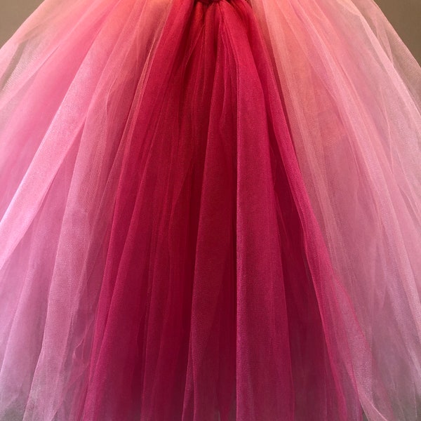 My Little Pony Pinkie Pie tutu, jupe en tulle, tutu long, costume de filles, robe de princesse, costume d'anniversaire, arc-en-ciel, poneys, habillage