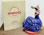Fiestaware - 12 quot Resin Dancing Lady Figurine in Cobalt by ESCO - New in Box