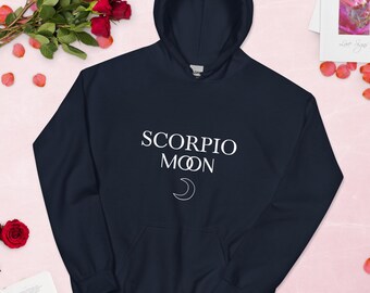 Scorpio Moon Unisex Hoodie | Astrology Moon Sign Sweatshirt for Astrology Lovers | Comfort, Mid-Weight Hoodie | Scorpio Zodiac Clothing