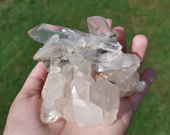 Himalayan Quartz, 9.7oz, from the Himalayan Mountains in India | Master Healer, High Vibrational, Enlightenment, Awakening | Display Piece
